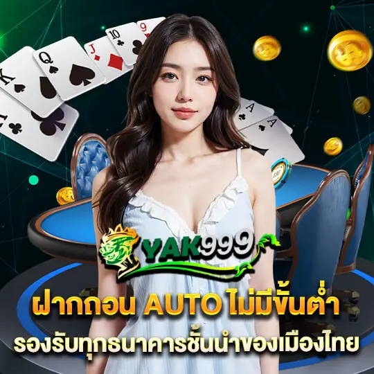 YAK999 ระบบออโต้ ฝาก–ถอนรวดเร็ว ไม่มีขั้นต่ำ รองรับทุกธนาคารและวอลเล็ท